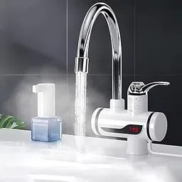 GOPINATH ECOM Instant Electric Water Heater Faucet | Stainless Steel Digital Display Hot Water Dispenser Tap for Kitchen & Bathroom with Leakage Protection Deck Mounted Single Handle Fast Heating-image-84