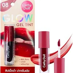 Cathy Doll Glow Gel Tint, #08 Sassy Red, Long-Wearing Lip Stain, 2.4g-picture-31