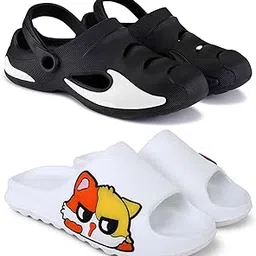 pampy angel Combo Pack of 2 Slipper/Flip Flops/Slides/Clogs/Sandals for Men (Clog-700 Vs YEE-Billi & N11)-picture-56