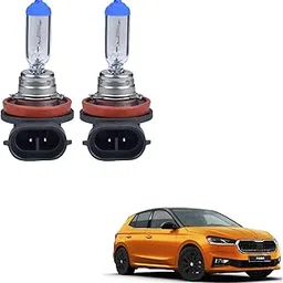 Auto Pearl Halogen Headlight Bulb fog light H8 12V 100W Fog Light Bulb (Cool Blue) (2 piece) Compatible for FABIA NEW-picture-32