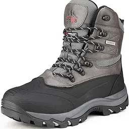 nortiv 8 Men's High Top Waterprof Insulated Warm Genuine Leather Winter Snow Boots-picture-11