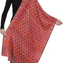 pashtush Womens Reversible Stole, 100% Pure Wool With Woolmark Certification, Red-picture-43