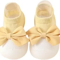 Baby Girls Anti-Skid Silicon Grip Rubber Socks/Bumper Socks/Shoes/Booties For 6 to 18 Months-BT4254-image-1