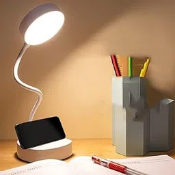 SaleOn Rechargeable Desk Lamp 6 Month Warranty with USB Type-C | 360° Adjustable Gooseneck Study Light | Touch Control Table Lamp with Mobile Stand | 3 Color Modes | Eye Protection-picture-27