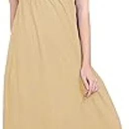 mythili Women Cotton Maxi Seamless Bra Nighty Slip image 1
