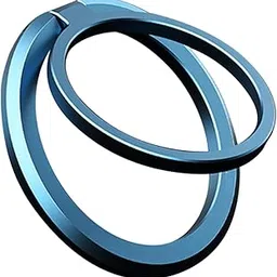 GrunX® Aluminium Magnetic Phone Ring Holder | Compatible with iPhone 16, 15, 14, 13, 12 Series | Sleek & Durable Design | Compatible with Magsafe, Mobile Phone Back Holder, Mobile Grip (Blue) image 1