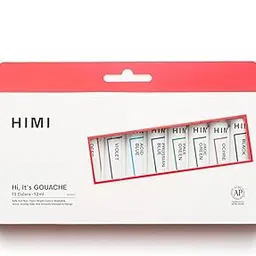 - HIMI - Gouache Paint - 12 ml tubes - New Gen (12 ml x 12 colours) Multicolor-picture-38