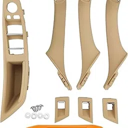 UCkasayfy Door Handle Cover Kit for BMW 5 Series 520 523 525 528 530 535 F10/F11/F18 2010-2016, Driver Side Window Switch Armrest+ Passenger Door Pull Handle+Window Switch Cover Beige-picture-31