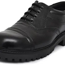pillaa Men's Genuine Leather Formal Shoes | Stylish Lace-Up Oxford with Steel Toe | Office, Party PU Leather Shoe for Men-picture-43