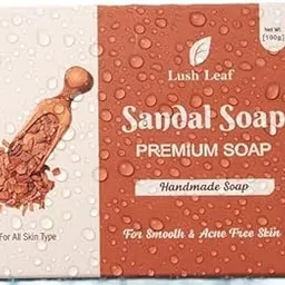 Lush Leaf Premium Handmade Sandalwood Soap – 100 g | Natural Skin Care for Tan Reduction, Handmade, Chemical-Free Bathing Soap for All Skin Types-picture-47