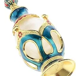 UJEAVETTE® Vintage Crown Pattern Empty Glass Refillable Perfume Bottle Container Blue Gold-picture-34