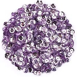 Naler 2800 Pieces 6MM Light Purple Loose Cup Sequins, Iridescent Spangles for Sewing Embroidery, Crafts,Wedding, Christmas, Easter Decorations-picture-33