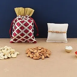 SFU E Com Rakhi With Dry Fruit Potli For Rakshabandhan Gift | Dry Fruit Gift Potli For Brother | Dry Fruits Gift Potli | Rakhi With Dryfruits | 063-picture-67