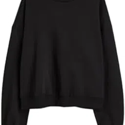 a to z creation Solid Cropped Sweatshirt Long Sleeves Round Neck for Women's-picture-25
