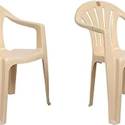 Cello Capri Chair Set (Plastic, Beige, Pack of 2)-picture-31