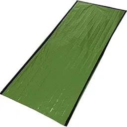 VMS INDIA Outdoor Camping Thermal Sleeping Bag Emergency Survival Blanket Green-image-50
