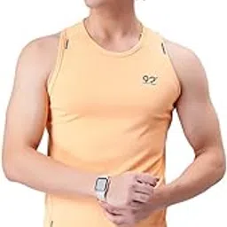 92 Mens Slim Fit Performance Wear Sleeveless Top/Ideal for Workouts, Sports and Running-picture-47