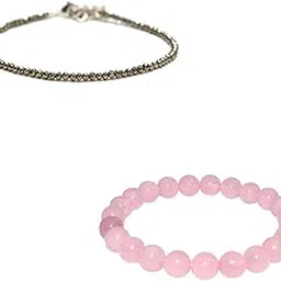 agatesvibe Certified Pyrite Anklet with FREE Rose Quartz Bracelet | Money Magnet Crystal Jewelry for Wealth, Love & Positivity | Healing Stone Anklet for Women | Handmade Energy Balance Gift Set (2 Pcs)-picture-16