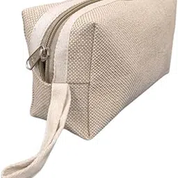 Jute Pouch I Cosmetic Bag I Small Makeup Bag I Beach Travel Cosmetic Kit I School Pencil Kit I Toiletry Kit Bags I (1, Plain Pouch)-picture-41