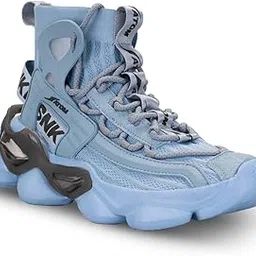 atom Gansta1 Men's Hi-Top Knitted Sneakers | EVA Outsole, Perfect for Casual Outings-picture-16