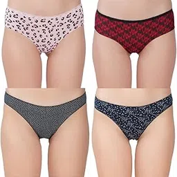 thread sutra Women?s Premium Cotton Panties | Antimicrobial & Breathable | Everyday Comfort with Amazing Fit | Soft Fabric Innerwear for All-Day Freshness & Hygiene | Bikini | Pack of 4 |-picture-43