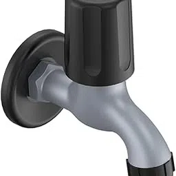 RN PTMT Superior Plastic Faucet Bib Cock Foam Flow, with Flange Water Tap Saffron Collection RNSAF09B32 - Metallic Grey, Black | 15mm(1/2") Cartridge-picture-10