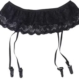 saz dekor 3x Double-layer Lace Garterbelt Adjustable Garter Belt Suspender Garter Belt Skirt Black-picture-19