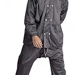 minister Raincoat for Men Waterproof | PU Rainsuit | Dual Tone Reversible Jacket & Pant Set with Net Lining, Taped Seams for Bike & Heavy Rain-picture-11