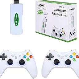 AUTO ESSENCE Blast Box Edition Retro Game Console, 64GB Gaming Stick with 52 Emulators, 30,000+ Classic Games Including GTA San Andreas, God of War, Tekken, Smackdown, White (Super Blast Box) image 1