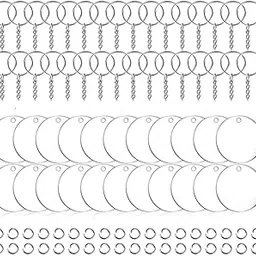 Shivanshi Creations 1.5 inch Acrylic Round Shape Keychain Blanks, Clear Acrylic Transparent Circle Discs, Pack of 30-picture-12