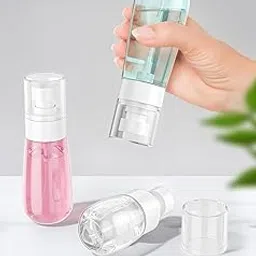 HOMIFY 100ML,Pack of 3 Empty Plastic Empty Spray Bottles For Toiletries Empty Refillable Reusable Cosmetic, Toner Fine Mist Perfume Travel Spray Bottle 100 Ml - Set Of 3 Pcs-image-1
