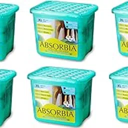 Absorbia Moisture Absorber XL with Activated Charcoal | Pack of 6 | 1L Absorption Capacity|Dehumidifier for Rooms & Wardrobes|Fights Against Moisture, Mould, Fungus & Musty Smells-image-17