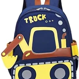 all tags Kids School Backpack, Truck Design with Padded Straps, Blue and Yellow, 15L Capacity, Ages 5-12-picture-33