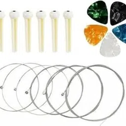 Boombox Acoustic Guitar String Set Of 6 with Guitar Bridge Pins& 5picks for Acoustic Guitar Guitar String-picture-10