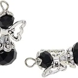 club bollywood Club Bollywood®12 Pieces Tibetan Silver Angel Wing Charms Gl Pendant Bead Black| Charms & Pendants| Charms & Pendants|Crafts|• Crafts|12 Pieces Angel Wing Charms-picture-18