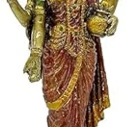 YSP CRAFTS Laxmi Ji Standing Idol Statue for Home Temple, 10 Inch Height | Handmade Hindu Idol, Religious Idols for Pooja Room, Spiritual Decor Figurine-image-27