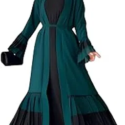 Cotton Casual Style Premium Design Xl Size Burqa/Burkha For Any Occasion - Trending Islamic Wear For Girls And Women (Green)-picture-20