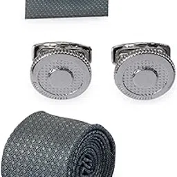 park avenue Men's Necktie & Pocket Square & Cufflink Combo Giftset-picture-47