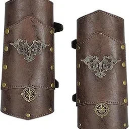 MERISHOPP 2X Punk Arm Guards Armband Arm Armor Cuff Gauntlet for Cosplay Game Parties-picture-37