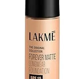 Lakme Forever Matte Longwear Foundation with SPF 15 and Active Niacinamide | Brightens Skin | Long Lasting Matte Finish |Natural Pearl,25 ml image 1