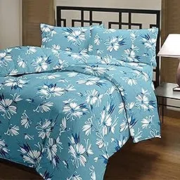 aqrate Poly Cotton Black & Red Flower Printed Reversible Single Bed Comforter Dohar/Blanket/Dohar/Quilt-picture-31