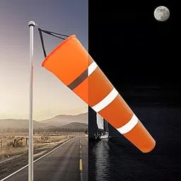 ATORSE Windsock Ripstop Oxford Cloth Wind Direction Indicator for Park Airport Farm Orange-picture-61