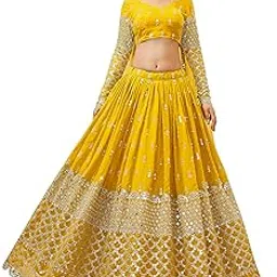 zeel clothing Women's Georgette Embroidered Fabric image 1