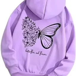 u.k fashions Women’s Butterfly Print Hoodie – Stylish Casual Sweatshirt Jacket for Girls & Women-picture-52