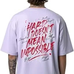 fflirtygo Men's Cotton Printed Oversized T-Shirt | Back and Front Printed Oversized Loose Fit Stylish | Drop Shoulder Round Neck Half Sleeve T-Shirt for Men Available Sizes S to 6XL-picture-48