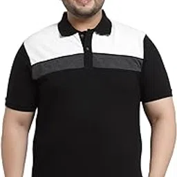Men Half Sleeves Polo Neck Cotton Blend Striped T-Shirt-image-41