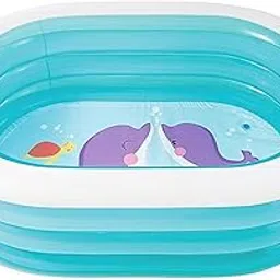 Forevemore Swimming Pool 5 Feet 3 Stripped Inflatable Portable Oval Shape Outdoor Pool for Adults and Kids, Free Electric Pump-picture-62