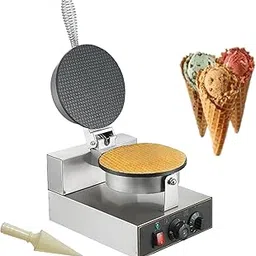 Gurubhai Equipments Commercial Waffle Cone Maker Machine, Waffle Cone Maker 220V Stainless Steel Egg Roll Mold, with Non-stick Baking Tray, Temperature and Time Control for Restaurant Use 1200W.-picture-11