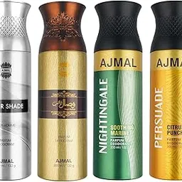 Ajmal 1 Silver Shade Homme for Men, 1 Wisal Dhahab for Men, 1 Nightingale and 1 Persuade for Men & Women Deodorants each 200ML Combo pack of 4 (Total 800ML)-picture-15