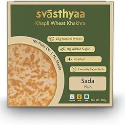 SVASTHYAA - Sada Khakhra 205gm - Khapli Wheat Khakra Gujarati Snacks - No Palm Oil & Maida - Made of Organic Ingredients Diabetic Friendly - Low in Calorie - Healthy Snack Cravings - Pack of 1-image-13